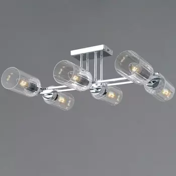 Потолочная люстра на штанге ILLUMICO IL0780-6CSQ-25 CR NAPLES