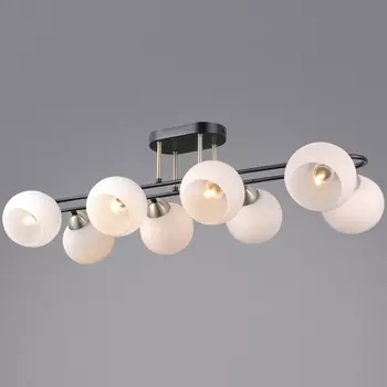 Потолочная люстра на штанге ILLUMICO IL0790-8CSQ-25 BK AB TRENTO