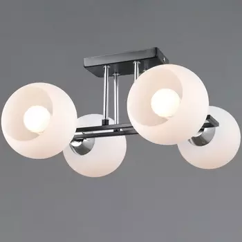 Потолочная люстра на штанге ILLUMICO IL0791-4CSQ-25 BK CR TRENTO