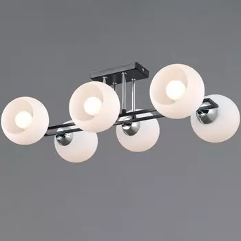 Потолочная люстра на штанге ILLUMICO IL0791-6CSQ-25 BK CR TRENTO