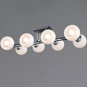 Потолочная люстра на штанге ILLUMICO IL0791-8CSQ-25 BK CR TRENTO