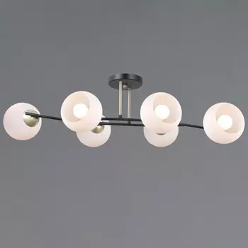 Потолочная люстра на штанге ILLUMICO IL0798-6CSQ-25 BK AB TRENTO