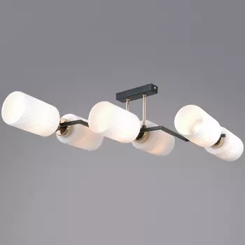 Потолочная люстра на штанге ILLUMICO IL0809-6ASQ-25 BK AB NAPLES