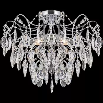 Потолочная люстра хрустальная на штанге ILLUMICO IL3522-6CSQ-39 CR