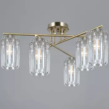 Потолочная люстра на штанге ILLUMICO IL3566-6CSQ-24 AB LYRA