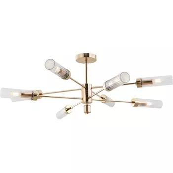 Потолочная люстра на штанге ILLUMICO IL5608-8CST-79 GD