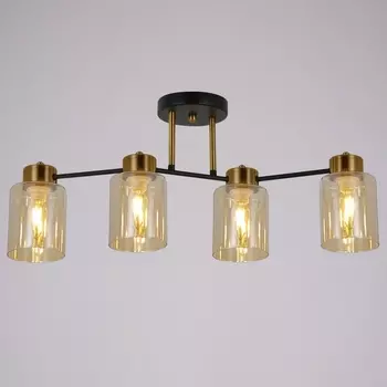 Потолочная люстра на штанге ILLUMICO IL6111-4COU-79 BK GD Qui