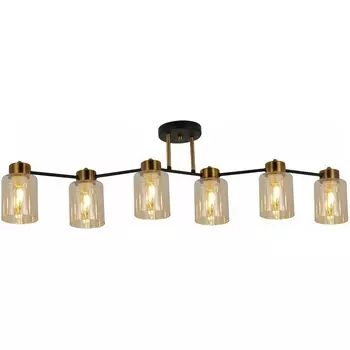 Потолочная люстра на штанге ILLUMICO IL6111-6COU-79 BK GD