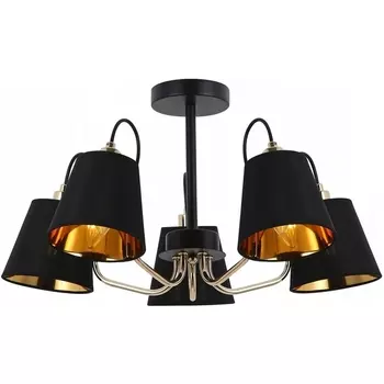 Потолочная люстра на штанге ILLUMICO IL6120-5COU-79 BK GD