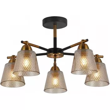 Потолочная люстра на штанге ILLUMICO IL8226-5COU-79 BK GD