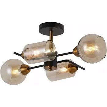 Потолочная люстра на штанге ILLUMICO IL8243-4COU-79 BK BR