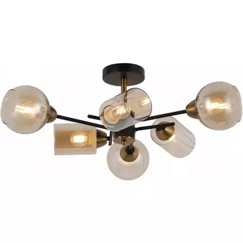 Потолочная люстра на штанге ILLUMICO IL8243-6COU-79 BK GD