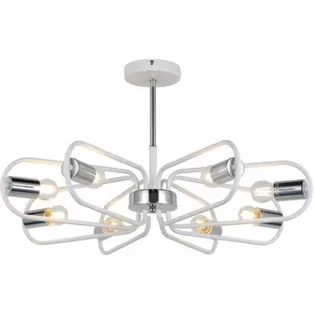 Потолочная люстра на штанге ILLUMICO IL8253-8COU-79 WH CR