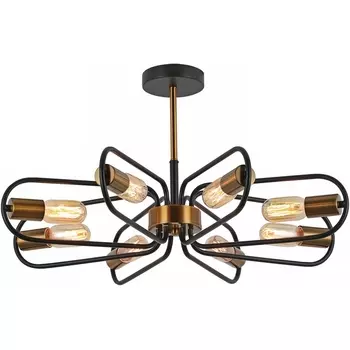 Потолочная люстра на штанге ILLUMICO IL8253-8COU-79 BK GD