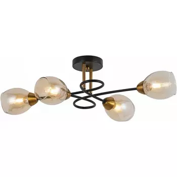 Потолочная люстра на штанге ILLUMICO IL8263-4COU-79 BK GD