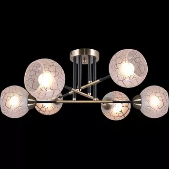 Потолочная люстра на штанге ILLUMICO IL9573-6CSQ-79 BK AB
