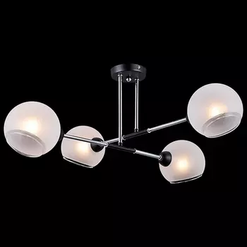 Потолочная люстра на штанге ILLUMICO IL9900-4CSQ-79 CR BK