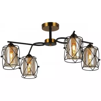 Потолочная люстра на штанге Imex MD.1023-4-S-BK+GBR