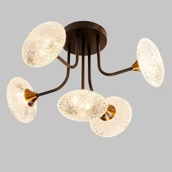 Потолочная люстра на штанге Imex MD.1232-5-S-BK+AGD