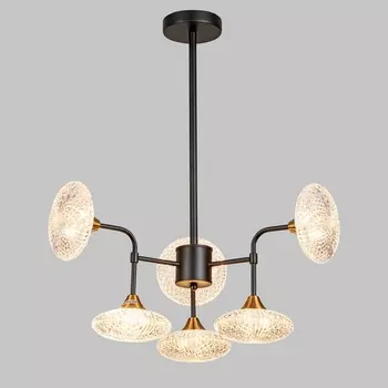 Потолочная люстра на штанге Imex MD.1232-6-P-BK+AGD