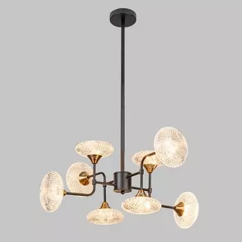 Потолочная люстра на штанге Imex MD.1232-8-P-BK+AGD