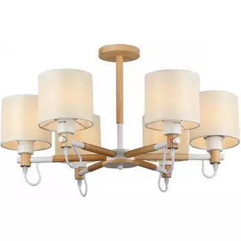 Потолочная люстра на штанге Imex MD.19107-6-S-WOOD+WH
