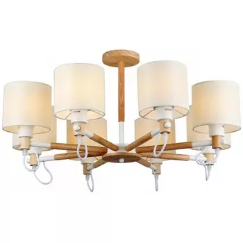Потолочная люстра на штанге Imex MD.19107-8-S-WOOD+WH