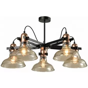 Потолочная люстра на штанге Imex MD.20552-5-S-BK+AB