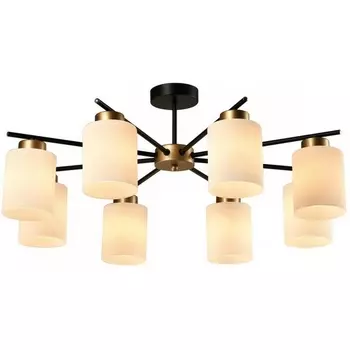 Потолочная люстра на штанге Imex MD.22436-8-S-BK+MGD