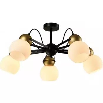 Потолочная люстра на штанге Imex MD.22438-5-S-BK+GD