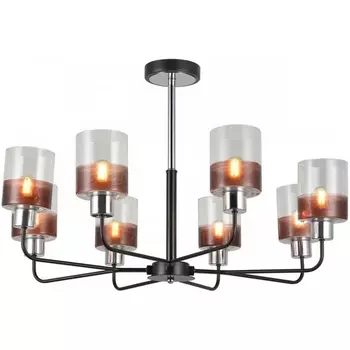Потолочная люстра на штанге Imex MD.2727-8-S-BK+CH