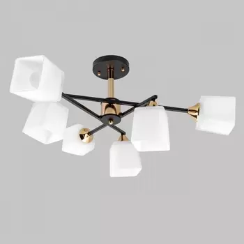 Потолочная люстра на штанге Imex MD.4080-6-S-BK+FGD