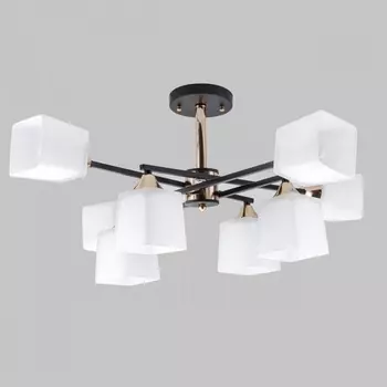 Потолочная люстра на штанге Imex MD.4080-8-S-BK+FGD