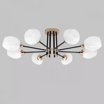 Потолочная люстра на штанге Imex MD.4144-8-S-BK+FGD