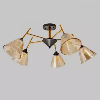 Потолочная люстра на штанге Imex MD.4250-5-S-COP+BK