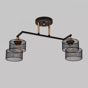 Потолочная люстра на штанге Imex MD.4252-2-S-BK+FGD