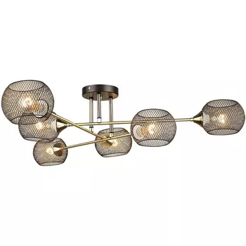 Потолочная люстра на штанге Imex MD.4540-6-S BK+AB