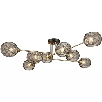 Потолочная люстра на штанге Imex MD.4540-8-S BK+AB