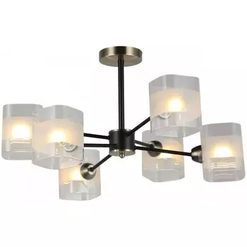 Потолочная люстра на штанге Imex MD.51742-6-S-BK+AB