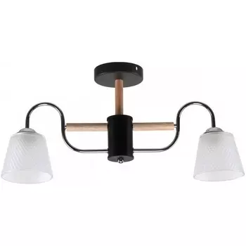 Потолочная люстра на штанге Imex MD.51941-2-S-BK+WOOD