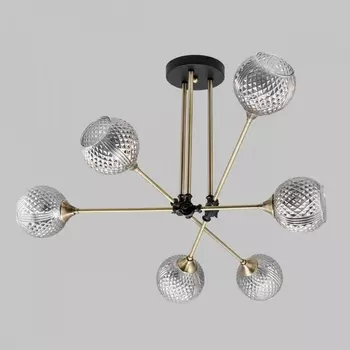 Потолочная люстра на штанге Imex MD.5299-6-S-AB+BK