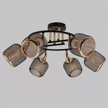 Потолочная люстра на штанге Imex MD.6206-6-S-BK+FGD