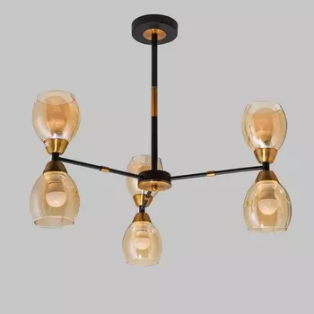 Потолочная люстра на штанге Imex MD.8252-6-S-BK+BR