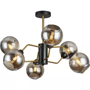 Потолочная люстра на штанге Imex MD.9083-6-S-BK+COP