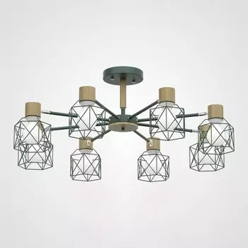 Потолочная люстра Corf B3 Green 8 Lamps ImperiumLoft Corf-B01 (189485-26)