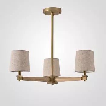 Потолочная люстра на штанге Jorgenson D70 Beige/Light Wood By ImperiumLoft Stavra01 203577-26