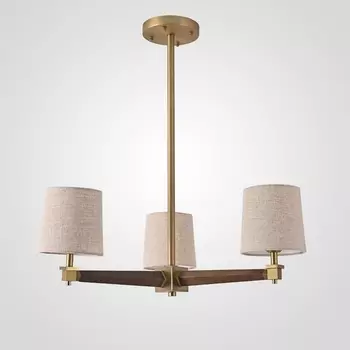 Потолочная люстра на штанге Jorgenson D70 Beige/Dark Wood By ImperiumLoft Stavra01 203576-26