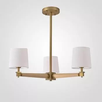 Потолочная люстра на штанге Jorgenson D70 White/Light Wood By ImperiumLoft Stavra01 203578-26