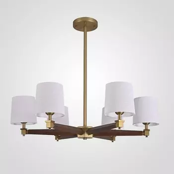 Потолочная люстра на штанге Jorgenson D85 White/Dark Wood By ImperiumLoft Stavra01 203574-26