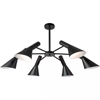 Потолочная люстра на штанге Kink Light Сеул 07033-6,19 черный E27 6*40W